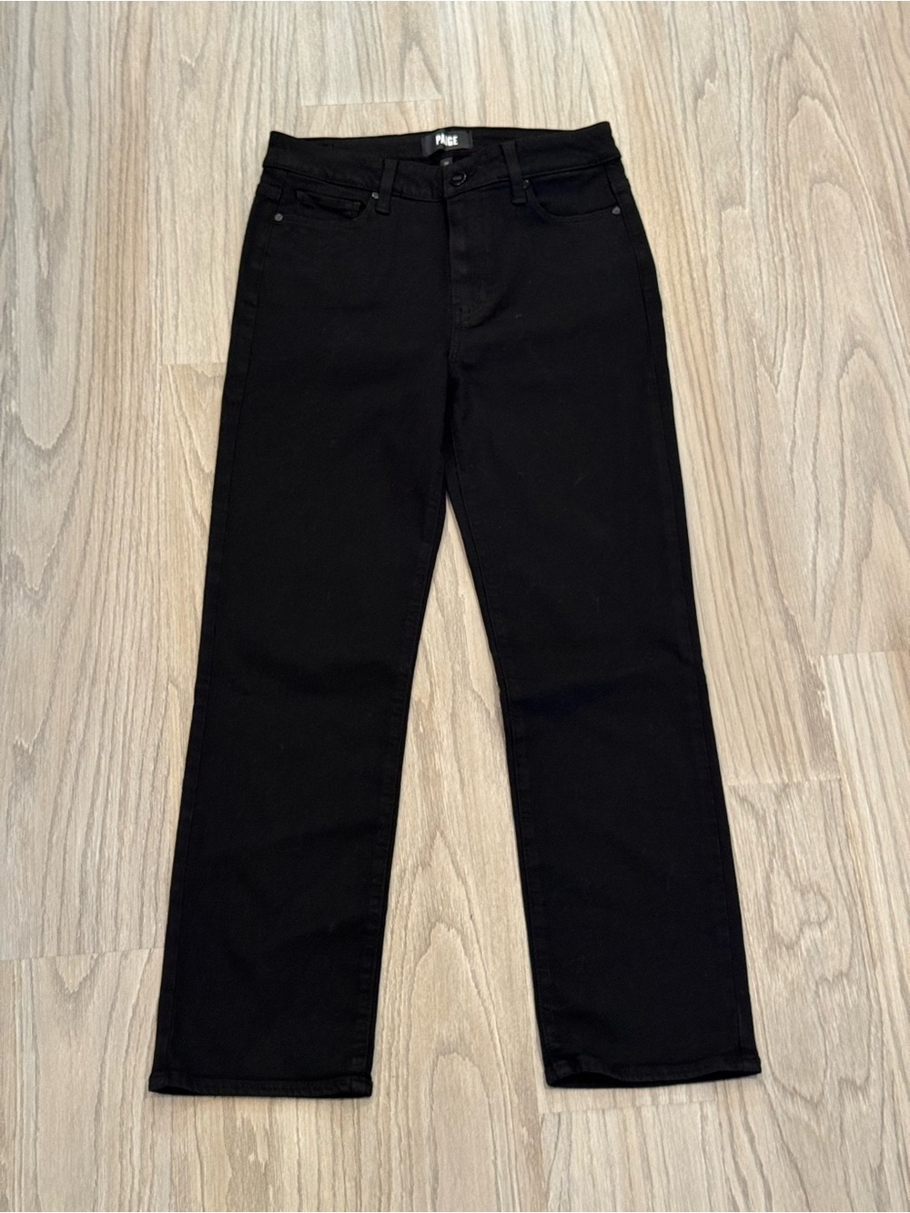 Paige Cindy Black Straight-Leg Jeans Women’s 28